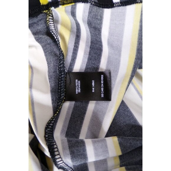 TORRID Blouse Stretch Halter Sleeveless Yellow Black White Sz 0/12/L #443 - Picture 7 of 7